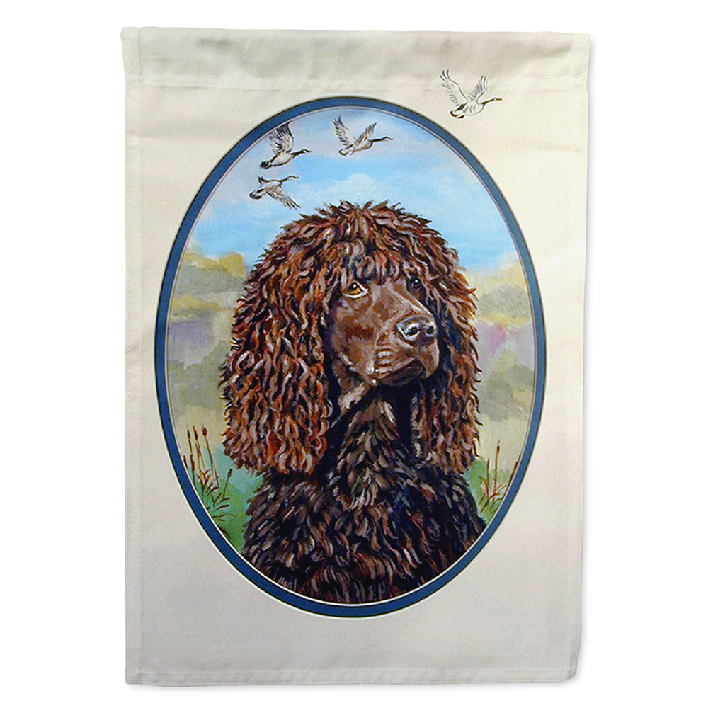 Irish Water Spaniel House Flag 28x40 Porch Sleeve Pole Decorative Outside Yard Banner Artwork Wall Hanging, Polyester