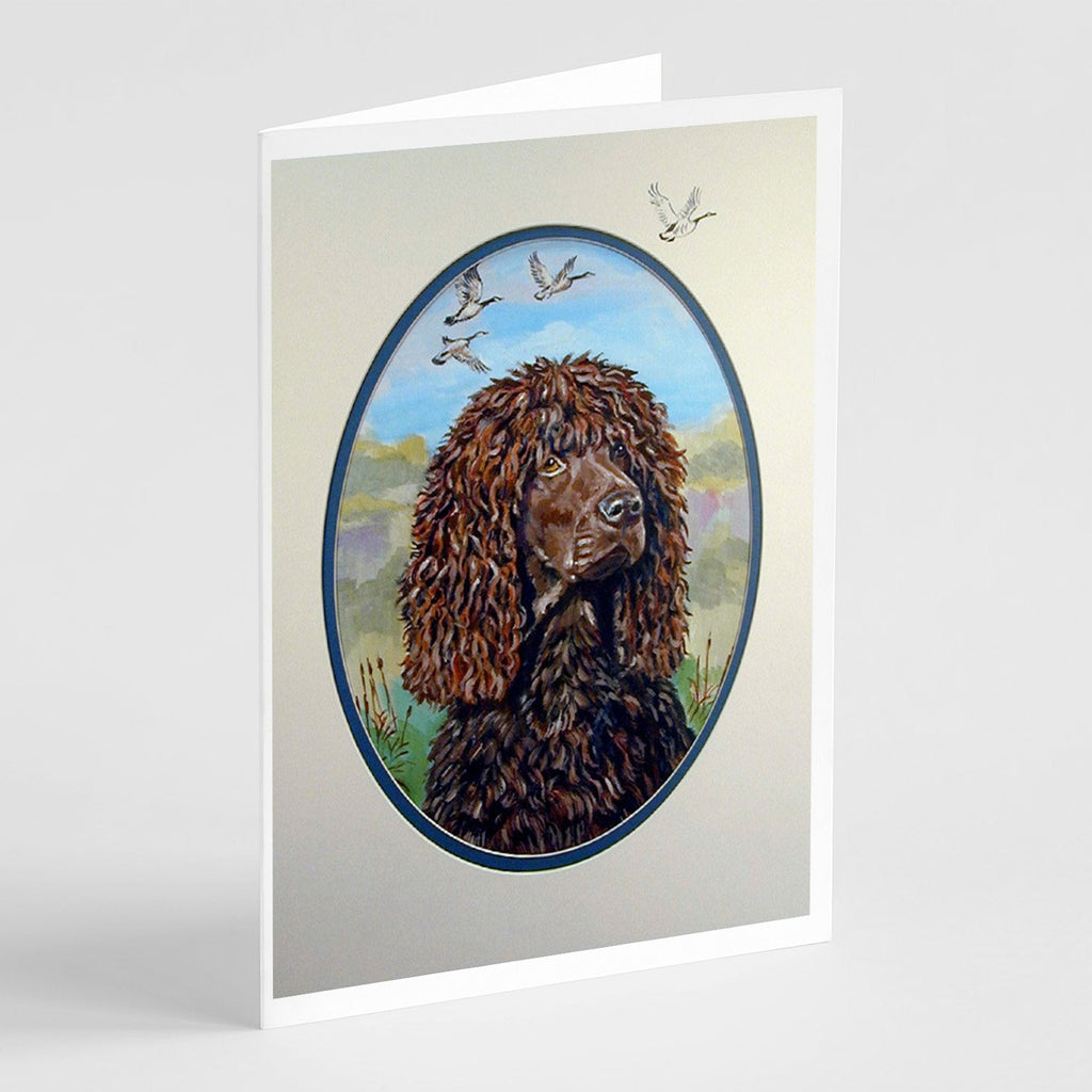 Irish Water Spaniel Greeting Cards Pack of 8 Blank Cards with Envelopes Whimsical A7 Size 5x7