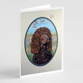 Irish Water Spaniel Greeting Cards Pack of 8 Blank Cards with Envelopes Whimsical A7 Size 5x7
