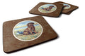 Chocolate Labrador Puppy  Foam Coasters Set of 4 Cup Coasters for Indoor Outdoor, Tabletop Protection, Anti Slip, Mouse pad Material