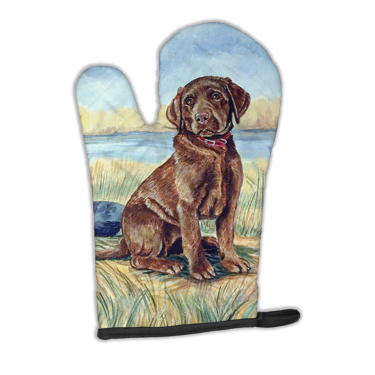 Chocolate Labrador Puppy  Oven Mitt Heat Resistant Thick Oven Mitt for Hot Pans and Oven, Kitchen Mitt Protect Hands, Cooking Baking Glove