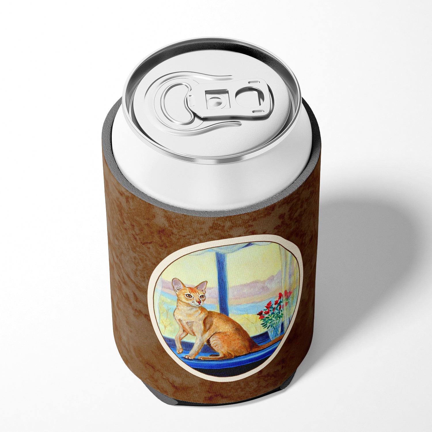 Cat Can or Bottle Hugger Cooler Sleeve for Standard 12 oz Cans, Insulated Foam Beer & Soda Can Hugger Reusable