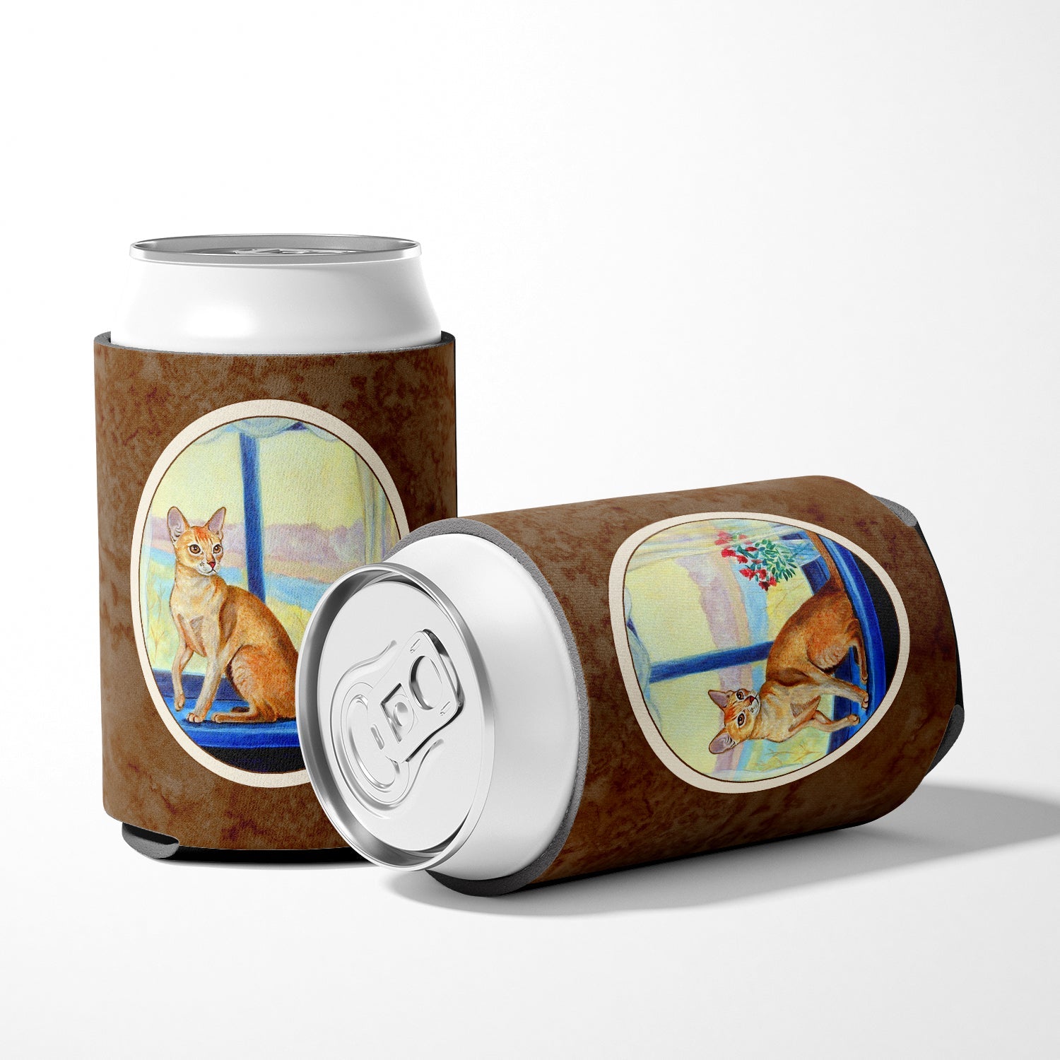 Cat Can or Bottle Hugger Cooler Sleeve for Standard 12 oz Cans, Insulated Foam Beer & Soda Can Hugger Reusable