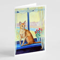 Cat Greeting Cards Pack of 8 Blank Cards with Envelopes Whimsical A7 Size 5x7