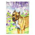 Pit Bull House Flag 28x40 Porch Sleeve Pole Decorative Outside Yard Banner Artwork Wall Hanging, Polyester