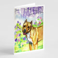 Pit Bull Greeting Cards Pack of 8 Blank Cards with Envelopes Whimsical A7 Size 5x7