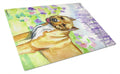 Pit Bull Cutting Board Tempered Glass Kitchen Cutting Surface, Heat Resistant Chopping, Non-Slip Feet, Food Prep & Serving