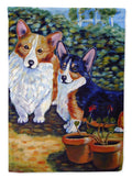 Cardigan and Pembroke Corgi House Flag 28x40 Porch Sleeve Pole Decorative Outside Yard Banner Artwork Wall Hanging, Polyester