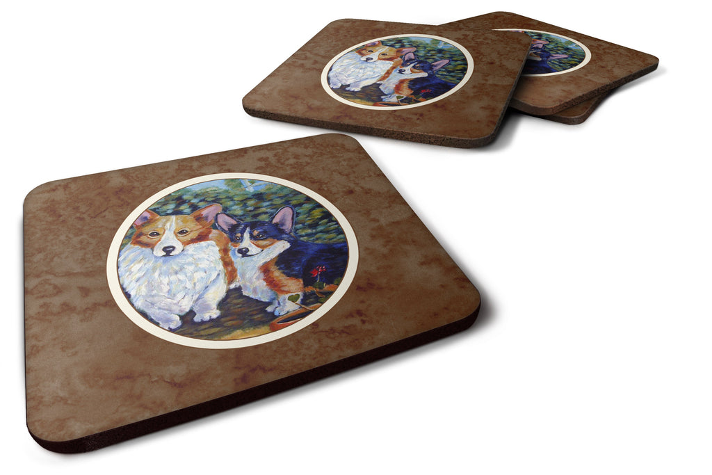 Cardigan and Pembroke Corgi Foam Coasters Set of 4 Cup Coasters for Indoor Outdoor, Tabletop Protection, Anti Slip, Mouse pad Material