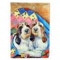 Petit Basset Griffon Vendeen House Flag 28x40 Porch Sleeve Pole Decorative Outside Yard Banner Artwork Wall Hanging, Polyester