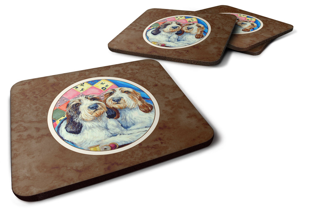 Petit Basset Griffon Vendeen Foam Coasters Set of 4 Cup Coasters for Indoor Outdoor, Tabletop Protection, Anti Slip, Mouse pad Material