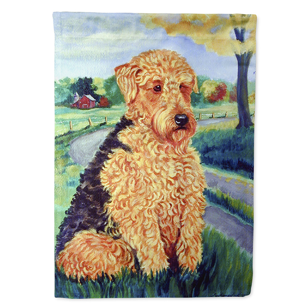 Airedale Terrier House Flag 28x40 Porch Sleeve Pole Decorative Outside Yard Banner Artwork Wall Hanging, Polyester