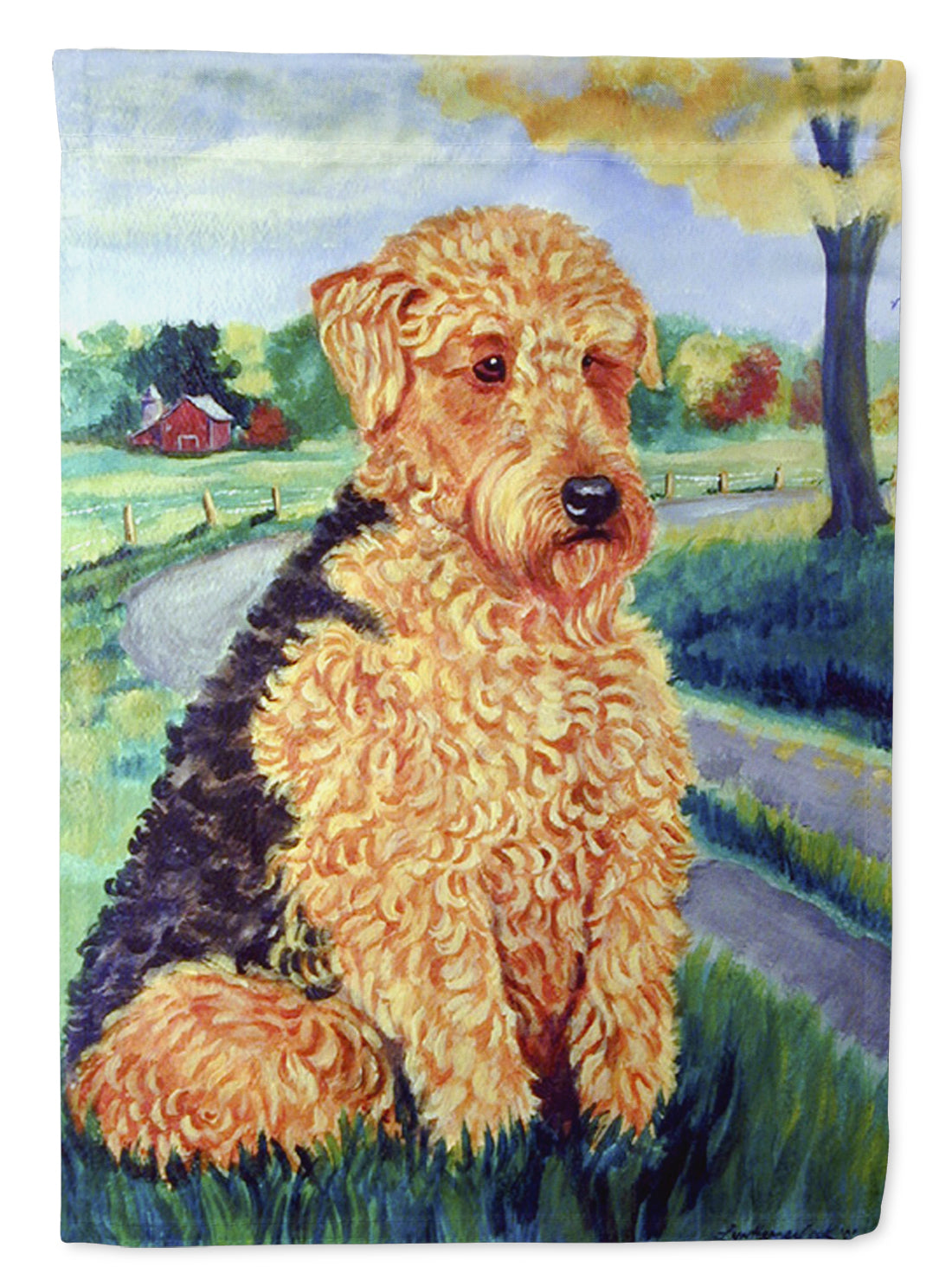 Airedale Terrier Garden Flag Mailbox Decorative Yard Banner Outside Patio Artwork for Flower Beds, Garden Size, Multicolor
