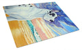 Harelquin Great Dane Cutting Board Tempered Glass Kitchen Cutting Surface, Heat Resistant Chopping, Non-Slip Feet, Food Prep & Serving