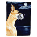 Fawn Great Dane Moonlight Stroll House Flag 28x40 Porch Sleeve Pole Decorative Outside Yard Banner Artwork Wall Hanging, Polyester