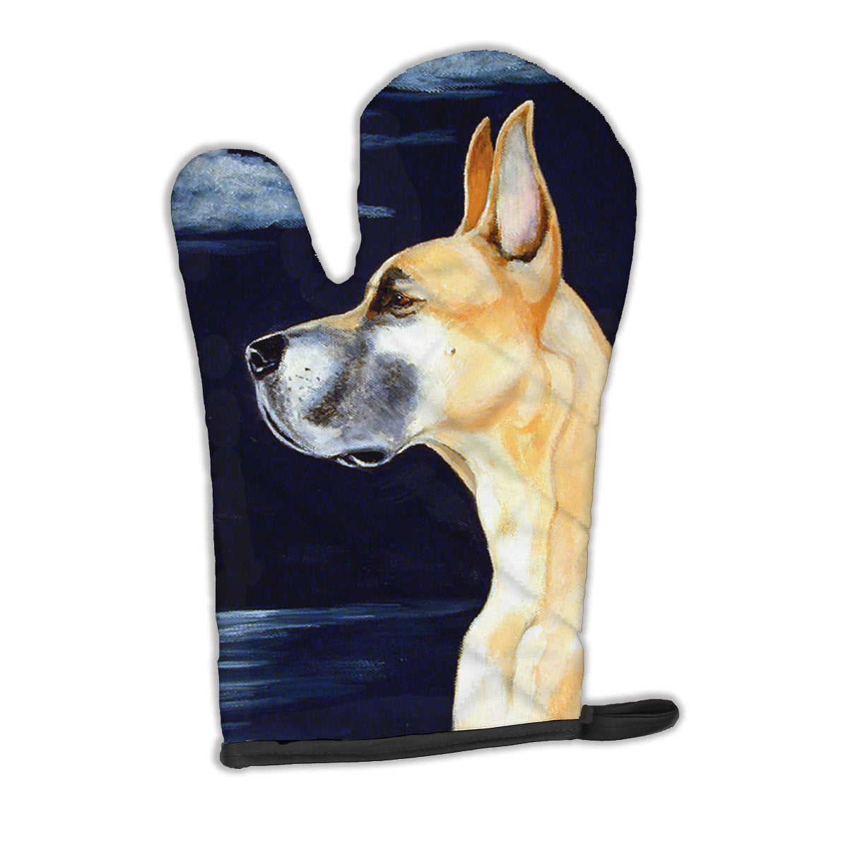 Fawn Great Dane Moonlight Stroll Oven Mitt Heat Resistant Thick Oven Mitt for Hot Pans and Oven, Kitchen Mitt Protect Hands, Cooking Baking Glove