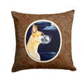 Fawn Great Dane Moonlight Stroll Decorative Throw Pillow 14x14 Indoor Outdoor Accent Cushion, Fabric Cover with Insert for Sofa, Bed, Porch & Living Room