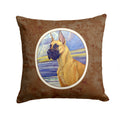 Fawn Great Dane at the beach Decorative Throw Pillow 14x14 Indoor Outdoor Accent Cushion, Fabric Cover with Insert for Sofa, Bed, Porch & Living Room