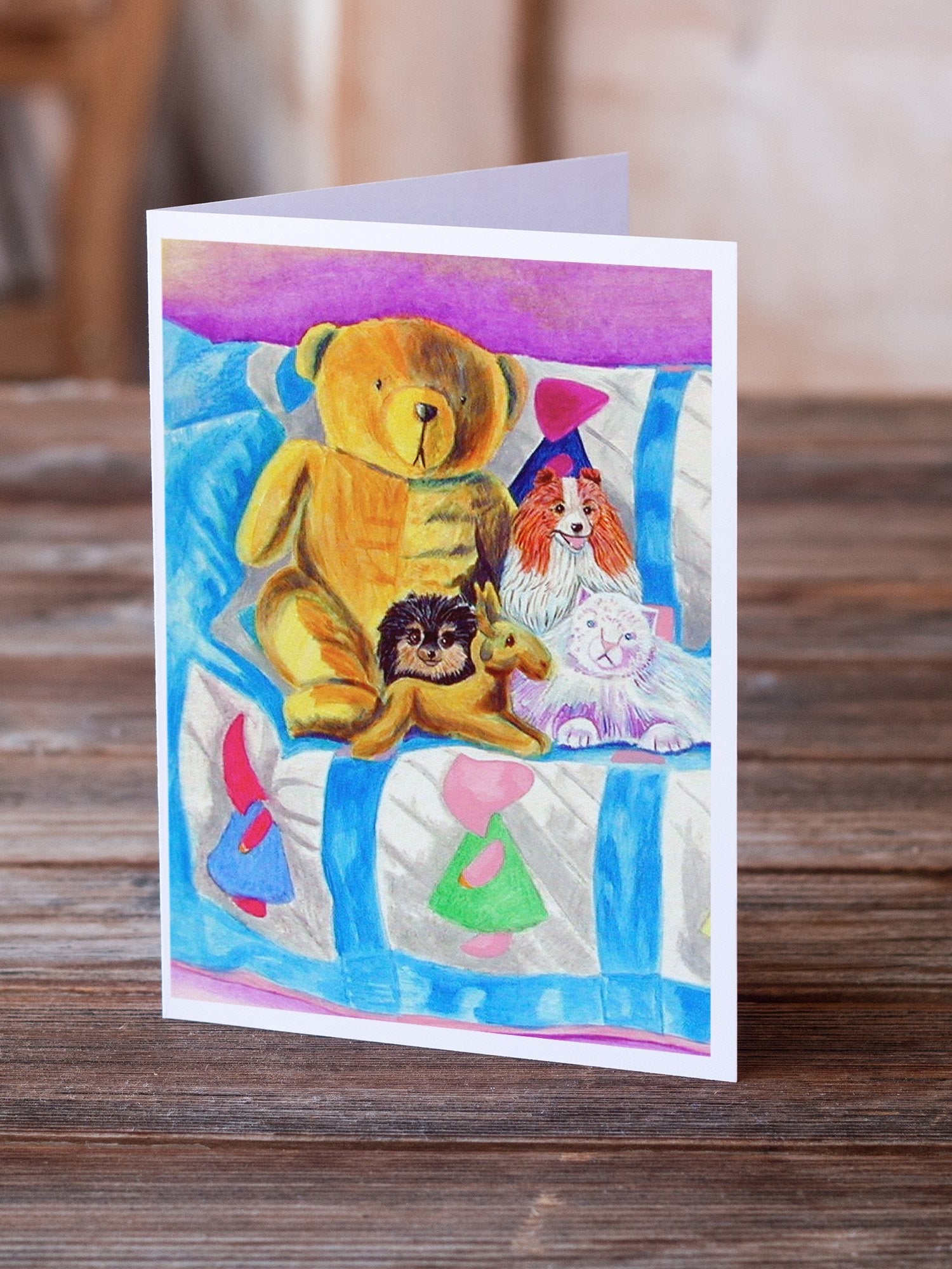 Pomeranian on the Couch Greeting Cards Pack of 8 Blank Cards with Envelopes Whimsical A7 Size 5x7