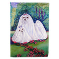Maltese Momma and Puppy House Flag 28x40 Porch Sleeve Pole Decorative Outside Yard Banner Artwork Wall Hanging, Polyester