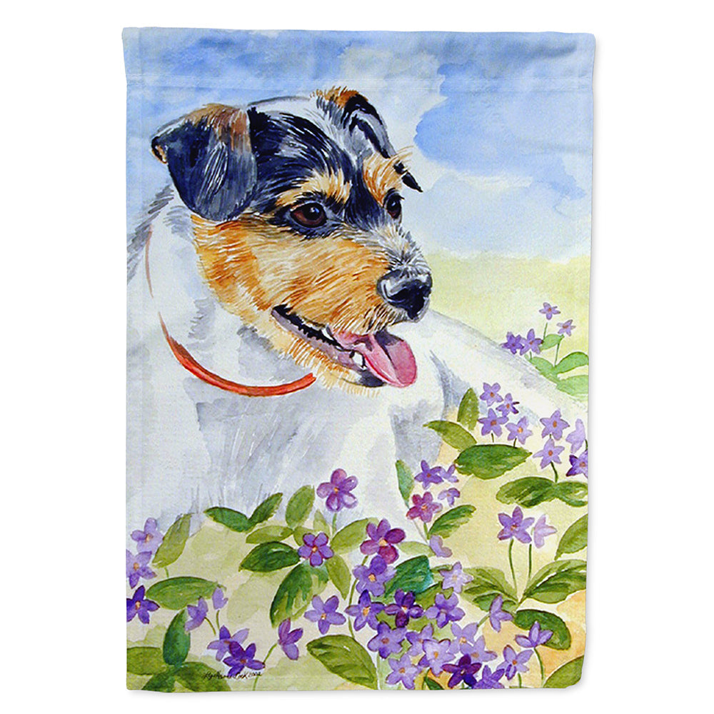 Jack Russell Terrier House Flag 28x40 Porch Sleeve Pole Decorative Outside Yard Banner Artwork Wall Hanging, Polyester