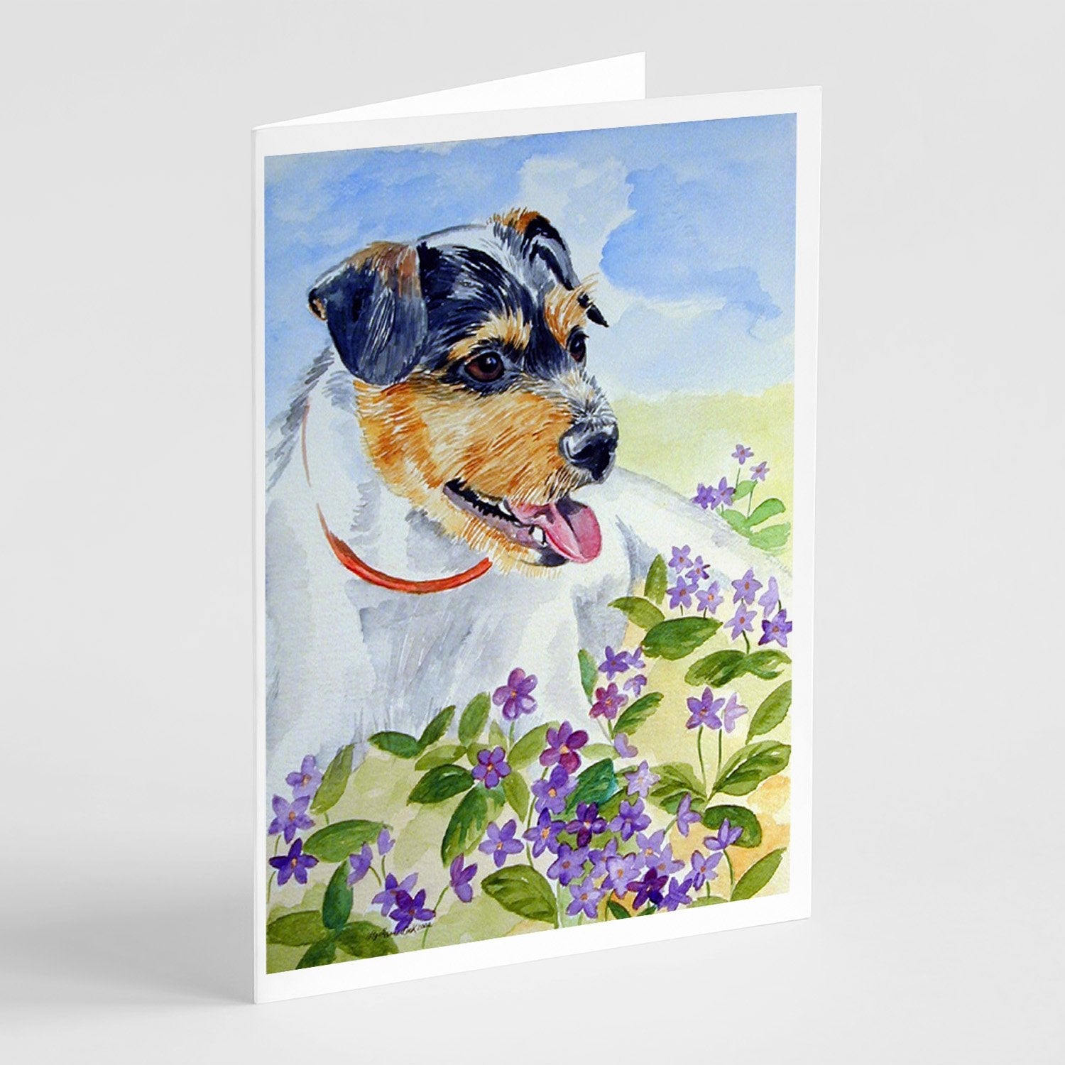 Jack Russell Terrier Greeting Cards Pack of 8 Blank Cards with Envelopes Whimsical A7 Size 5x7