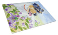 Jack Russell Terrier Cutting Board Tempered Glass Kitchen Cutting Surface, Heat Resistant Chopping, Non-Slip Feet, Food Prep & Serving