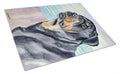 Rottweiler Cutting Board Tempered Glass Kitchen Cutting Surface, Heat Resistant Chopping, Non-Slip Feet, Food Prep & Serving