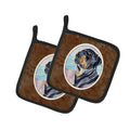Rottweiler Pot Holder Set of 2 Heat Resistant Quilted Hot Pads 7.5 x 7.5 Inch, Insulated Kitchen Trivets for Cooking & Baking