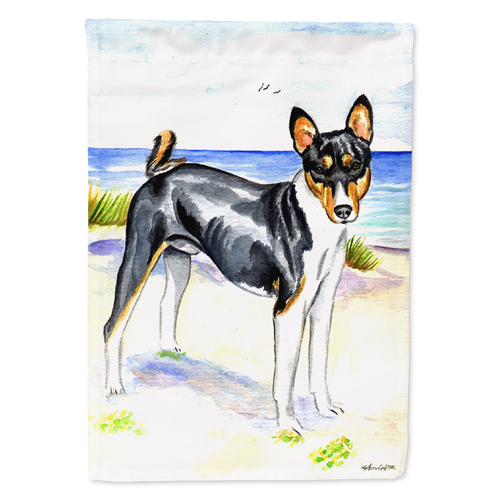 Basenji House Flag 28x40 Porch Sleeve Pole Decorative Outside Yard Banner Artwork Wall Hanging, Polyester