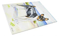 Basenji Cutting Board Tempered Glass Kitchen Cutting Surface, Heat Resistant Chopping, Non-Slip Feet, Food Prep & Serving