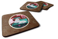 Maltese and puppy waiting on you Foam Coasters Set of 4 Cup Coasters for Indoor Outdoor, Tabletop Protection, Anti Slip, Mouse pad Material
