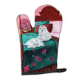 Maltese and puppy waiting on you Oven Mitt Heat Resistant Thick Oven Mitt for Hot Pans and Oven, Kitchen Mitt Protect Hands, Cooking Baking Glove