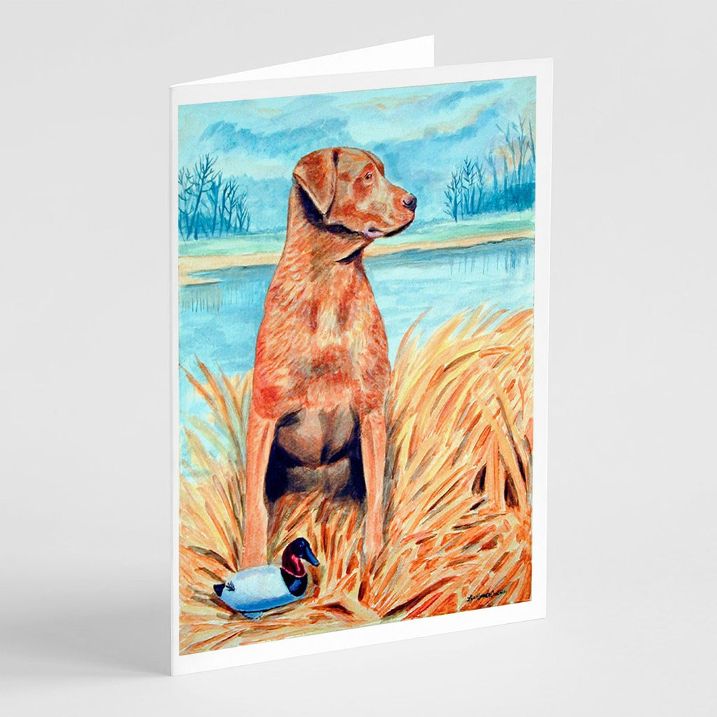 Chesapeake Bay Retriever Greeting Cards Pack of 8 Blank Cards with Envelopes Whimsical A7 Size 5x7
