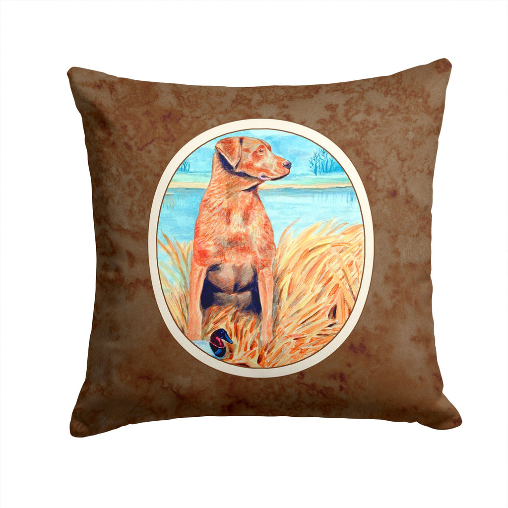 Chesapeake Bay Retriever Decorative Throw Pillow 14x14 Indoor Outdoor Accent Cushion, Fabric Cover with Insert for Sofa, Bed, Porch & Living Room