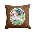 Clumber Spaniel Decorative Throw Pillow 14x14 Indoor Outdoor Accent Cushion, Fabric Cover with Insert for Sofa, Bed, Porch & Living Room