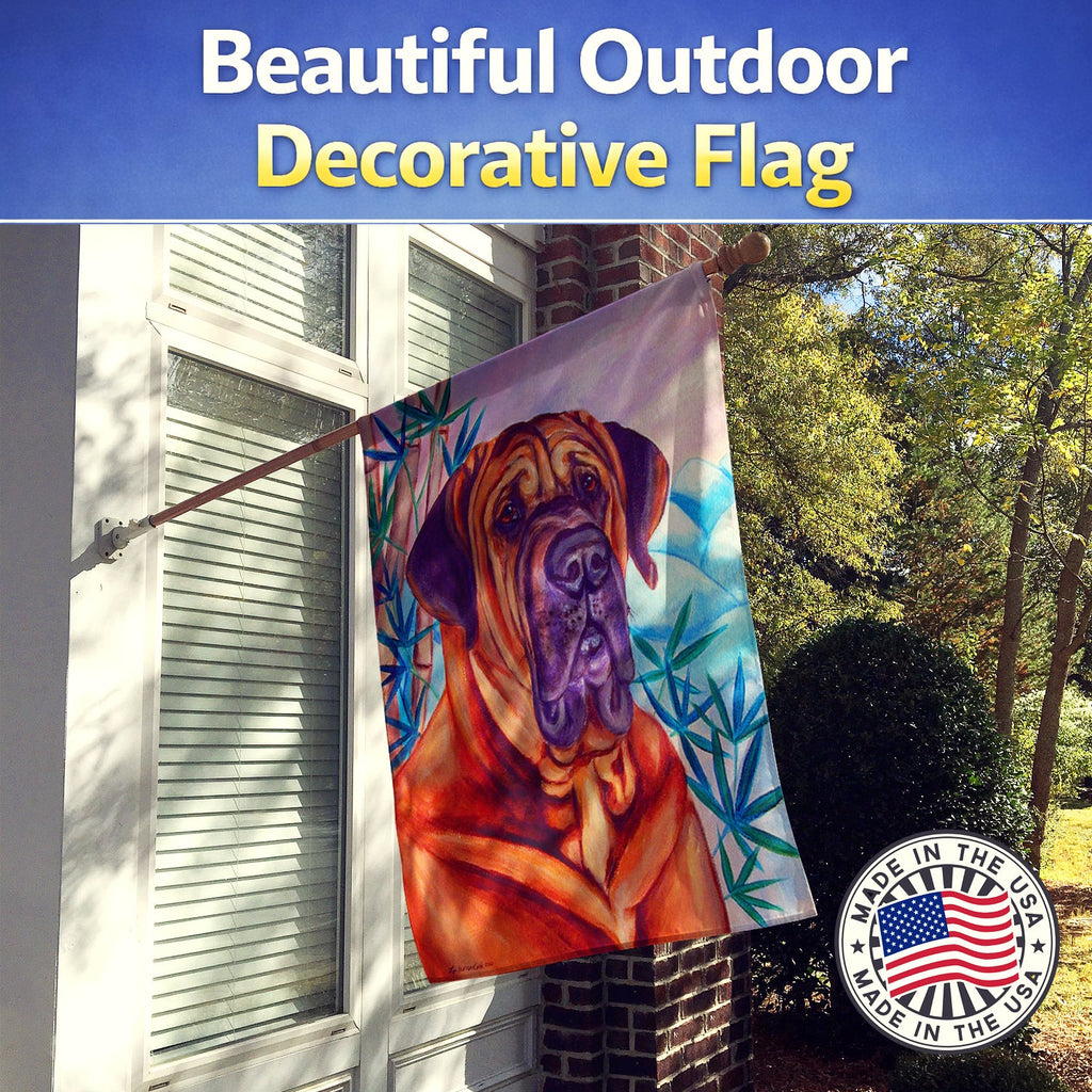 Tosa Inu House Flag 28x40 Porch Sleeve Pole Decorative Outside Yard Banner Artwork Wall Hanging, Polyester