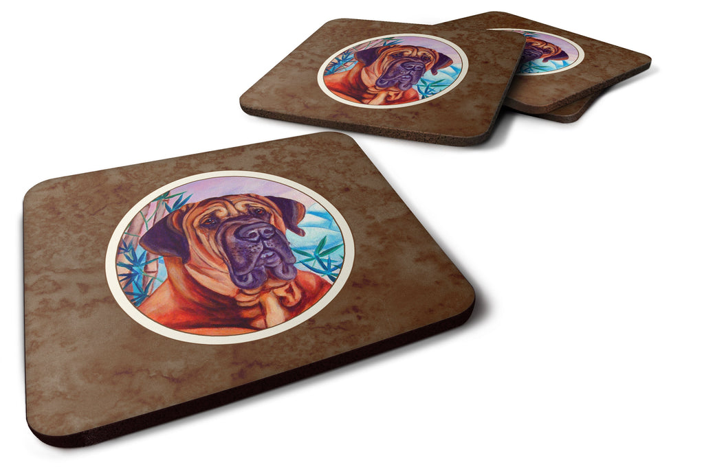 Tosa Inu Foam Coasters Set of 4 Cup Coasters for Indoor Outdoor, Tabletop Protection, Anti Slip, Mouse pad Material