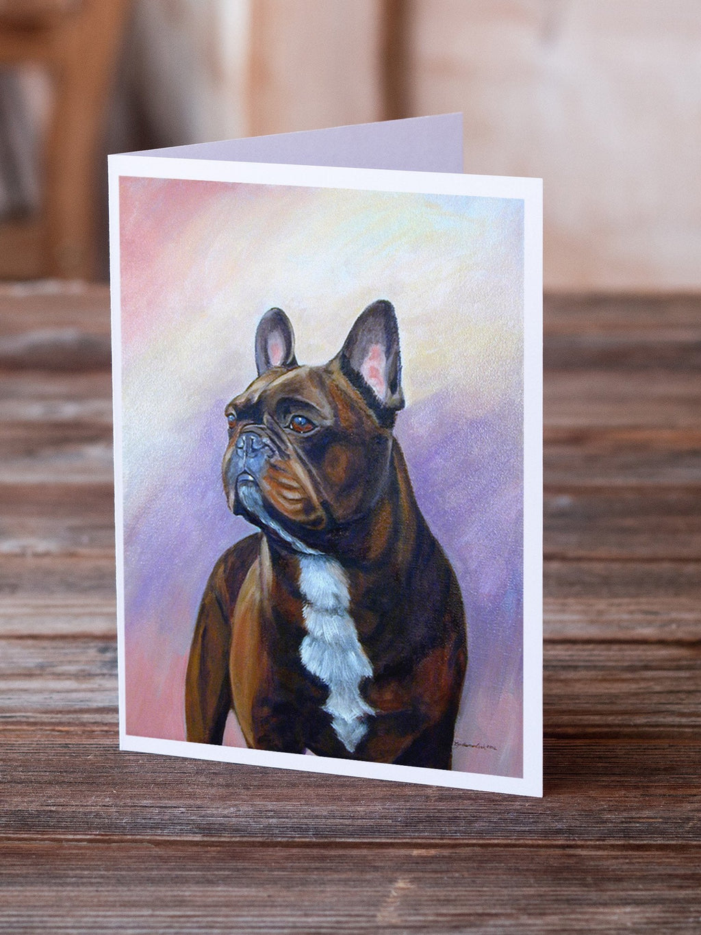 French Bulldog Greeting Cards Pack of 8 Blank Cards with Envelopes Whimsical A7 Size 5x7