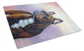 French Bulldog Cutting Board Tempered Glass Kitchen Cutting Surface, Heat Resistant Chopping, Non-Slip Feet, Food Prep & Serving
