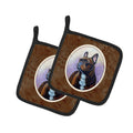 French Bulldog Pot Holder Set of 2 Heat Resistant Quilted Hot Pads 7.5 x 7.5 Inch, Insulated Kitchen Trivets for Cooking & Baking
