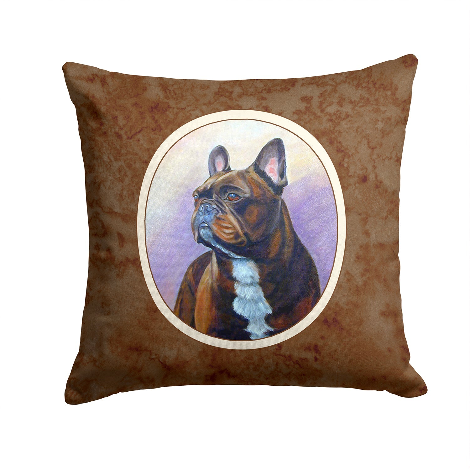 French Bulldog Decorative Throw Pillow 14x14 Indoor Outdoor Accent Cushion, Fabric Cover with Insert for Sofa, Bed, Porch & Living Room
