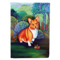 Corgi House Flag 28x40 Porch Sleeve Pole Decorative Outside Yard Banner Artwork Wall Hanging, Polyester