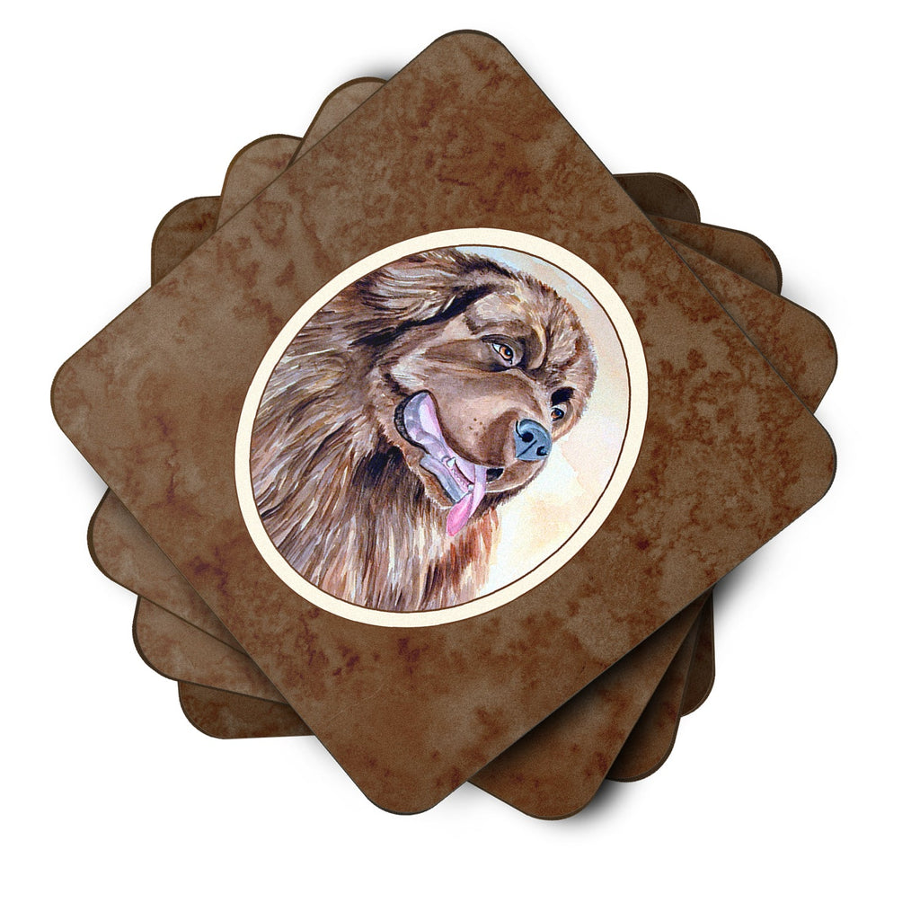 Newfoundland Foam Coasters Set of 4 Cup Coasters for Indoor Outdoor, Tabletop Protection, Anti Slip, Mouse pad Material