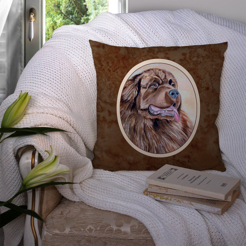 Newfoundland Decorative Throw Pillow 14x14 Indoor Outdoor Accent Cushion, Fabric Cover with Insert for Sofa, Bed, Porch & Living Room