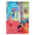 Lady with her Boston Terrier House Flag 28x40 Porch Sleeve Pole Decorative Outside Yard Banner Artwork Wall Hanging, Polyester