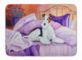 Fox Terrier Waiting on Mom Memory Foam Kitchen Mat Machine Washable Anti-Fatigue Cushion Comfort Bath or Kitchen Rug