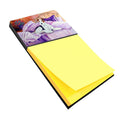 Fox Terrier Waiting on Mom Watercolor Sticky Note Holder Refillable Dispenser Desk Accessory 3x3 Pad Gift