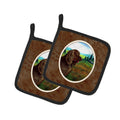 Sussex Spaniel Pot Holder Set of 2 Heat Resistant Quilted Hot Pads 7.5 x 7.5 Inch, Insulated Kitchen Trivets for Cooking & Baking