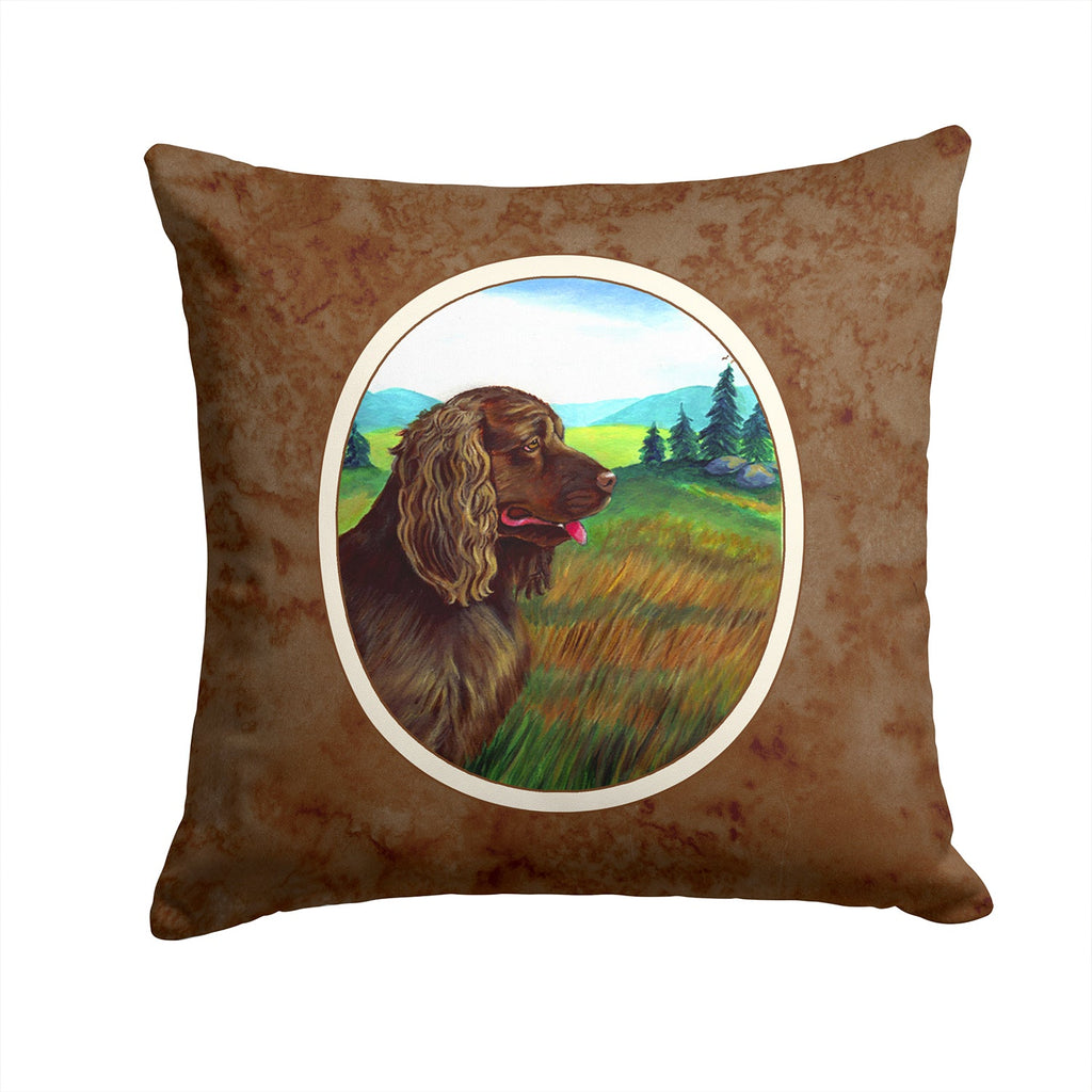 Sussex Spaniel Decorative Throw Pillow 14x14 Indoor Outdoor Accent Cushion, Fabric Cover with Insert for Sofa, Bed, Porch & Living Room